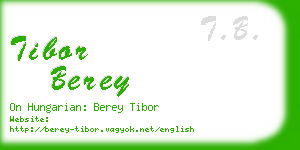 tibor berey business card